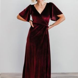 Baltic Born Meghan Mulberry Velvet Wrap Maxi
